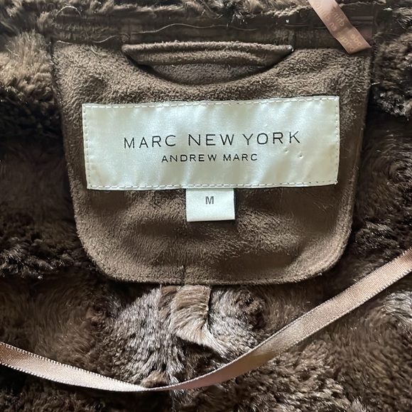 Marc New York Drape Faux Fur & Faux Suede Vest with Pockets Size Medium - Picture 4 of 8